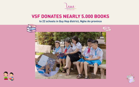VSF donates nearly 5.000 books to 22 schools in Quy Hop district, Nghe An province